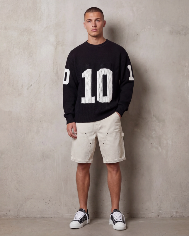 חולצה ארוכה "10" שחור