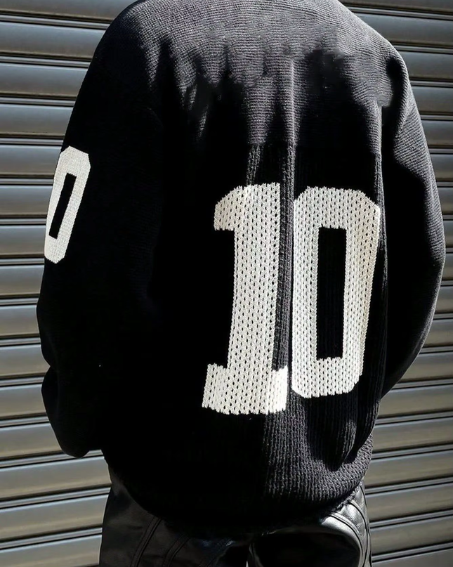 חולצה ארוכה "10" שחור