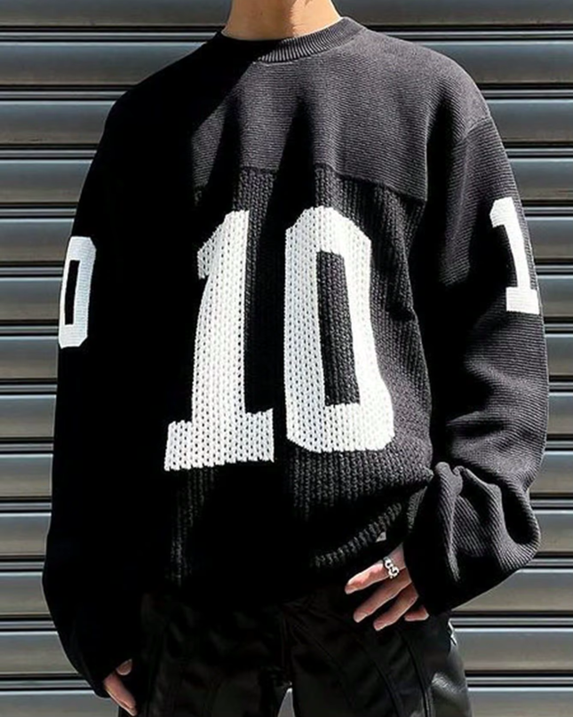 חולצה ארוכה "10" שחור