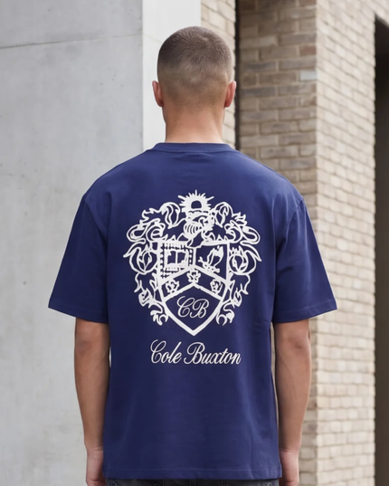 חולצה קצרה באקסטון כחול נאבי