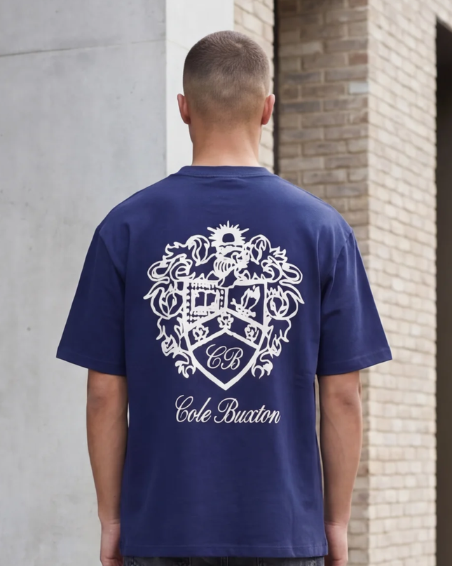 חולצה קצרה באקסטון כחול נאבי