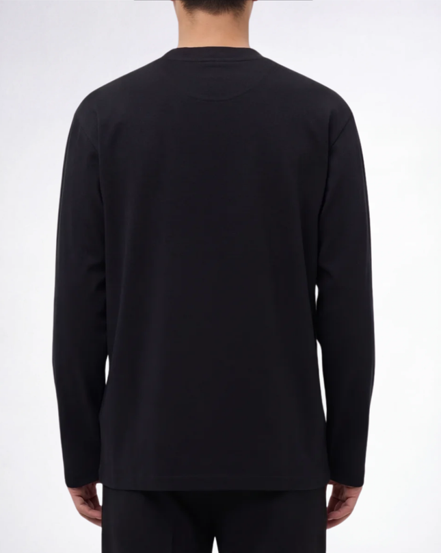 חולצה ארוכה "טיקט" שחור